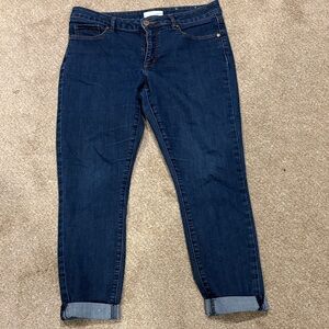 LOFT Deep Indigo Ankle Jeans